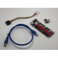 Riser, przedłużacz PCI Express 1x->16x Molex, 50cm