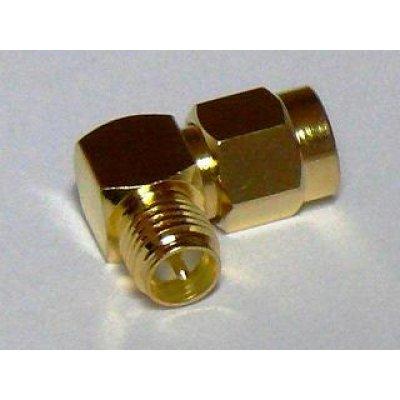 PRZEJŚCIE KĄTOWE RP-SMA BEZSTRATNY POZŁACANY KONEKTOR