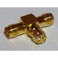 Trójnik (rozdzielacz)  3xRP-SMAż GOLD