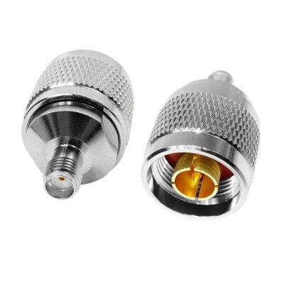 PRZEJŚCIE wtyk Nm na SMAż gniazdo BEZSTRATNY POZŁACANY KONEKTOR