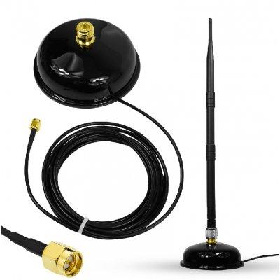 Atena magnetyczna 3G 4G 5G LTE + 2m kabla zakończone wtykiem SMA 10 dBi