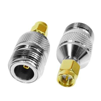 PRZEJŚCIE Nż na SMAm wtyk BEZSTRATNY POZŁACANY KONEKTOR