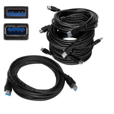 Wysokiej jakości przedłużacz USB 3.0 wtyk A  na gniazdo A 5m ( męski - żeński ) czarny