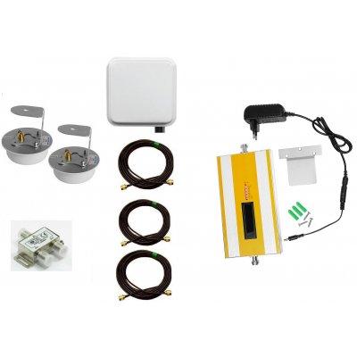 Wzmacniacz inteligentny gsm dla rozmów telefonicznych ST-G27 LCD + 3x antena do 500m2